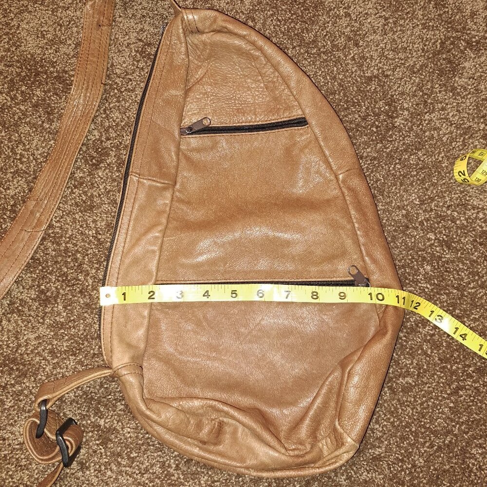 Genuine Leather Made in Mexico Crossbody/Shoulder Bag W/Pockets&Adjustable Strap - Picture 6 of 11